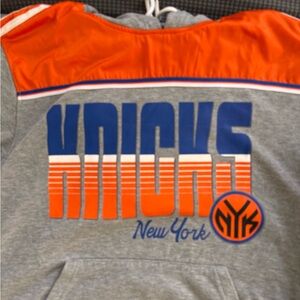 Adidas Gray and Orange Sweatshirt with Bold Graphic